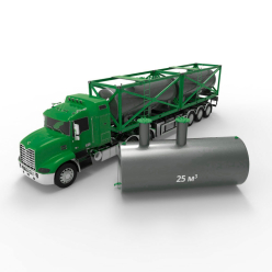 Фото емкости подземной стальной ЕП 25 м3 Емкость подземная стальная ЕП 25 кубов