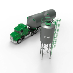 Фото металлического силоса с конусным дном 10 кубов (13 тонн) Металлический силос с конусным дном 10 м3 (13 тн)