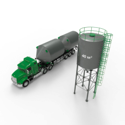 Фото металлического силоса с конусным дном 40 кубов (52 тонны) Металлический силос с конусным дном 40 м3 (52 тн)