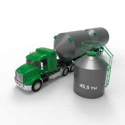 Фото металлического силоса с плоским дном 35 кубов (46 тонн) Металлический силос с плоским дном 35 м3 (46 тн)