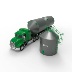 Фото металлического силоса с плоским дном 50 кубов (65 тонн) Металлический силос с плоским дном 50 м3 (65 тн)